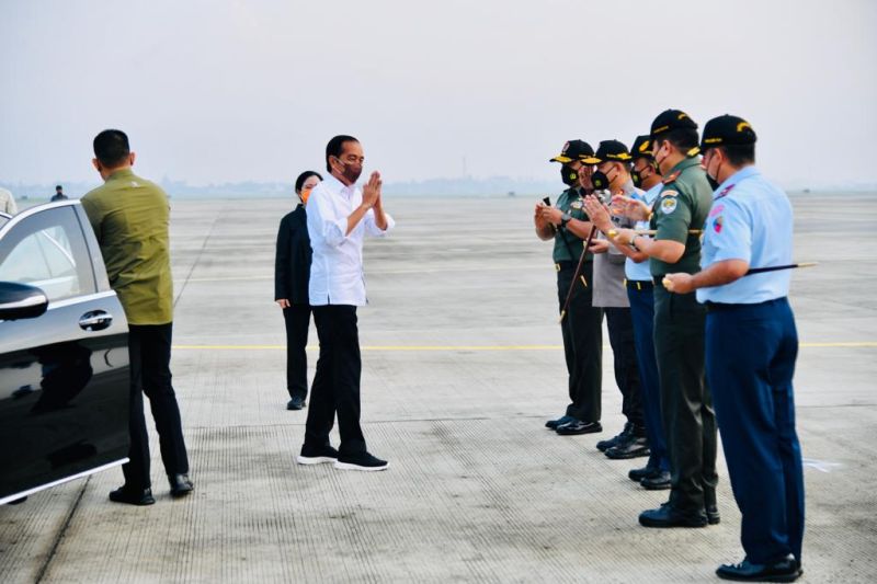 Presiden Jokowi bertolak ke Kalimantan Timur