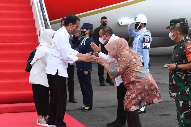 Presiden Jokowi tiba di Medan pada Selasa sore