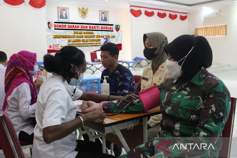 TNI AU gelar aksi donor darah bantu ketersediaan stok di PMI