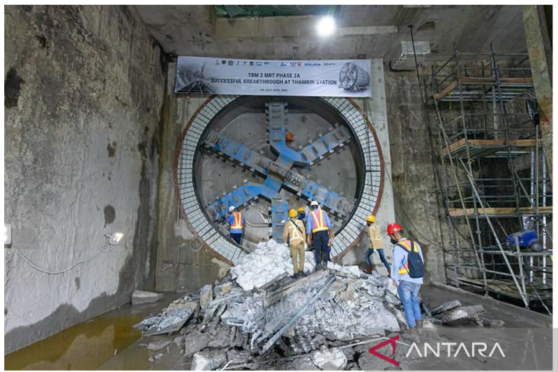 Progres proyek MRT Stasiun Thamrin dan Monas capai 51 persen