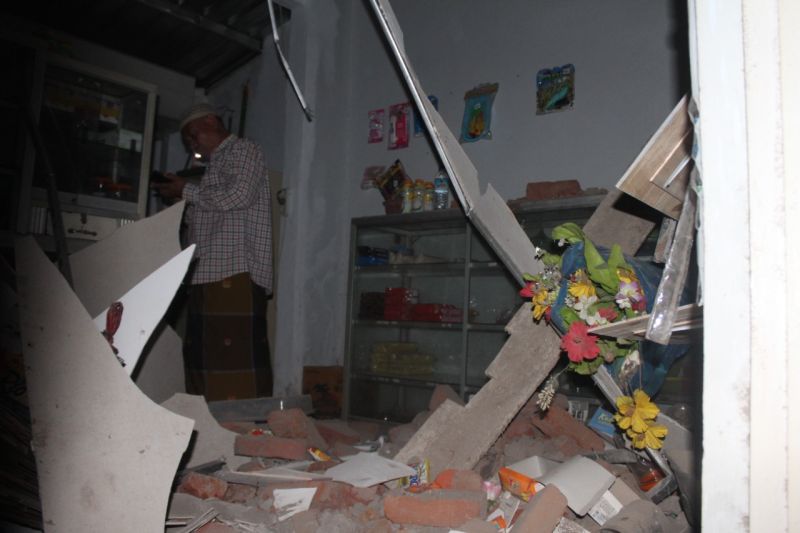 Satu unit rumah di Lombok Tengah rusak akibat gempa magnitudo 5,8