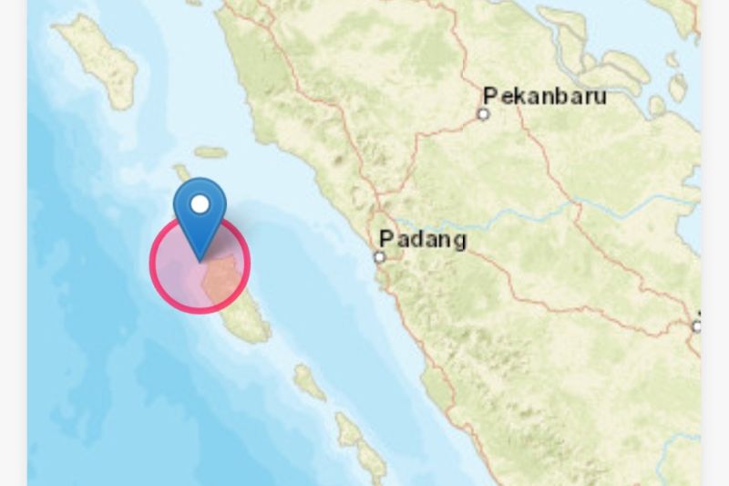 Gempa berkekuatan 5,2 Magnitudo terjadi di Mentawai Sumbar