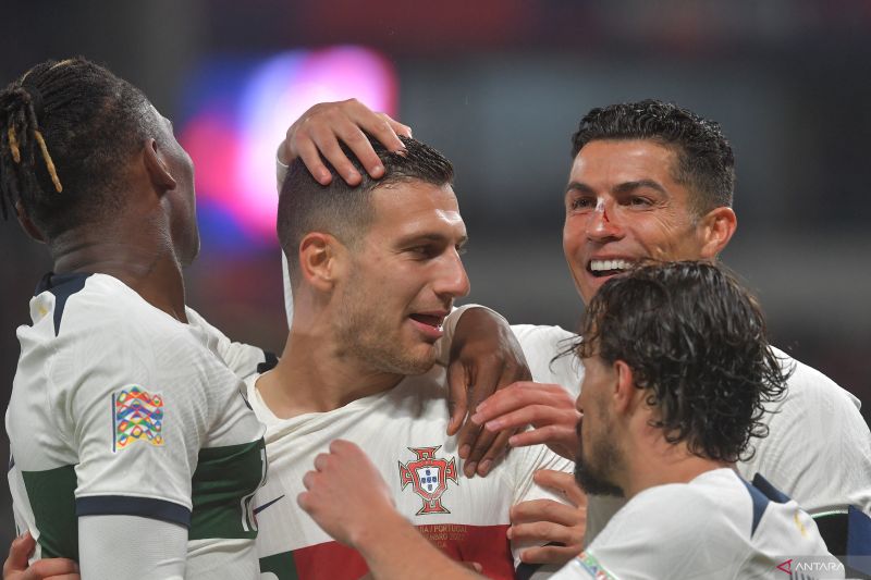Brace Diogo Dalot bantu Portugal menang telak 4-0 atas Republik Ceko