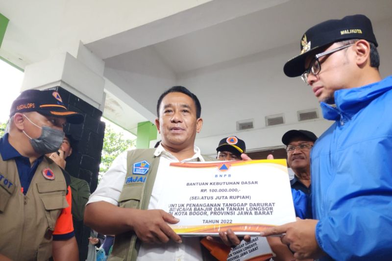 BNPB beri dukungan DSP Rp250 juta untuk penanganan longsor Kota Bogor