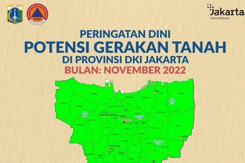 BPBD DKI petakan 11 wilayah berpotensi tanah gerak