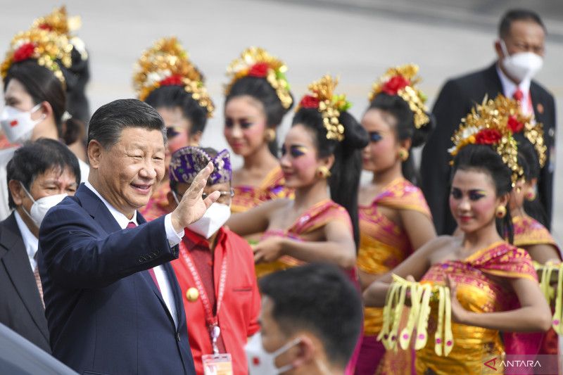 Presiden China Xi Jinping tiba di Bali