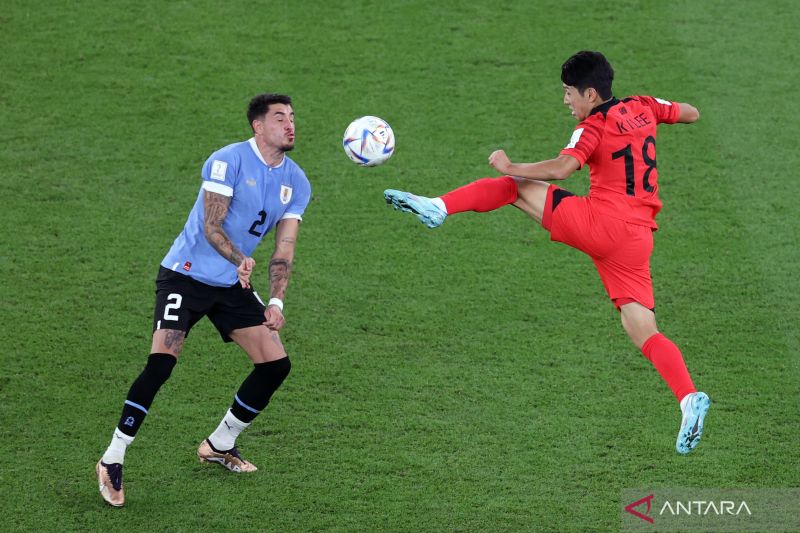 Pertandingan antara Uruguay dan Korea Selatan berakhir imbang tanpa gol