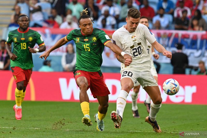 Pertandingan antara Kamerun dan Serbia berakhir imbang 3-3