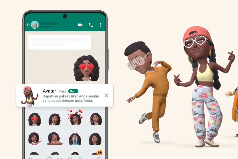 WhatsApp menyediakan fitur “Avatar” dalam layanannya