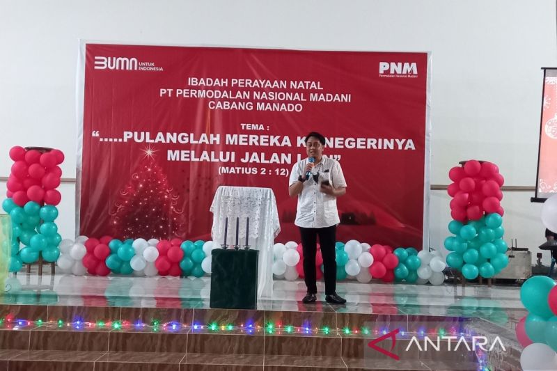 Perayaan pra Natal PT Permodalan Nasional Madani (PNM) Cabang Manado