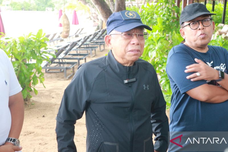 Ma'ruf Amin olahraga pagi di kawasan Nusa Dua Bali