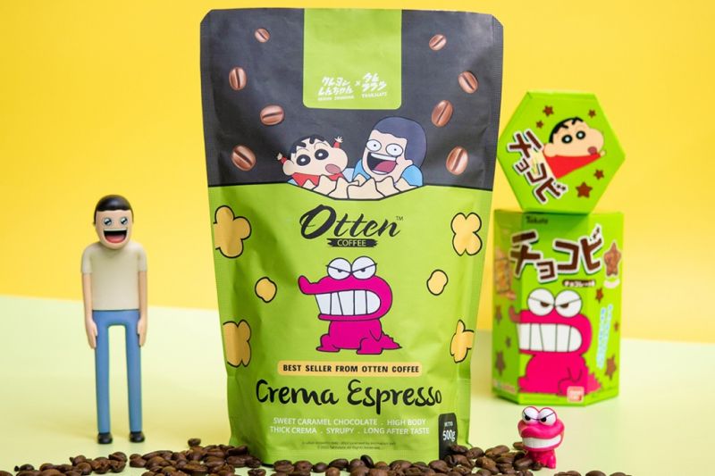 Otten Coffee menawarkan Crema Espresso versi Shin-chan