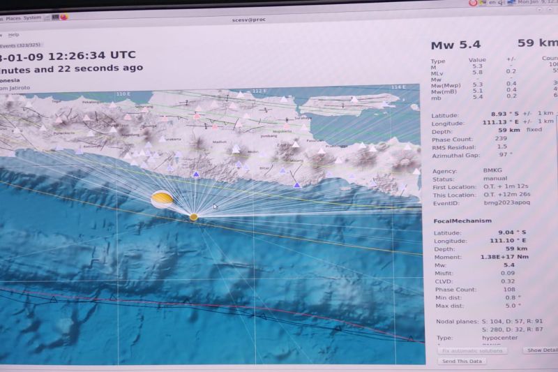 Aktivitas Lempeng Indo-Australia akibatkan gempa M5,6 di Pacitan