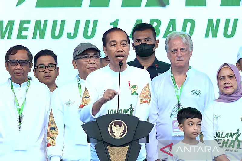 Presiden Jokowi apresiasi perhelatan Porseni NU dan jalan sehat