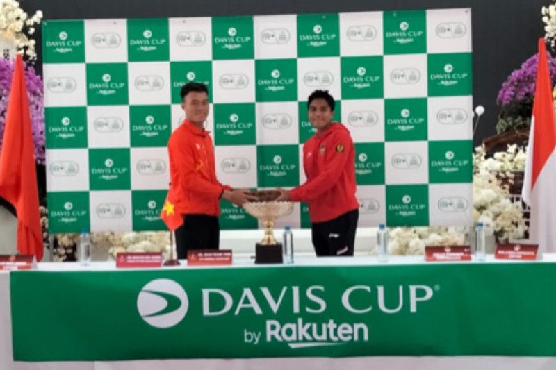 Rifqi Fitriadi awali duel Indonesia vs Vietnam di play off Piala Davis