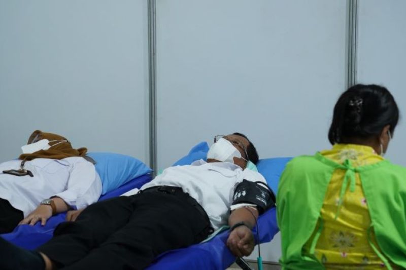 Ratusan karyawan Hutama Karya meriahkan donor darah sambut HUT Ke-62