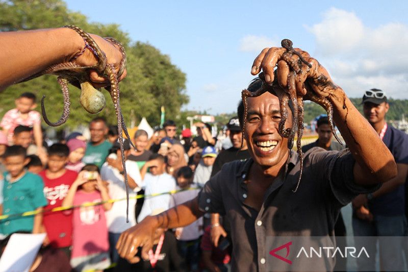 Lomba tangkap gurita di Sabang Marine Festival 2023