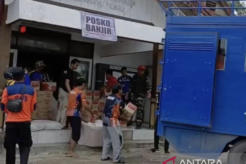 Pemprov Kaltim bantu bahan pangan untuk korban banjir Long Kali