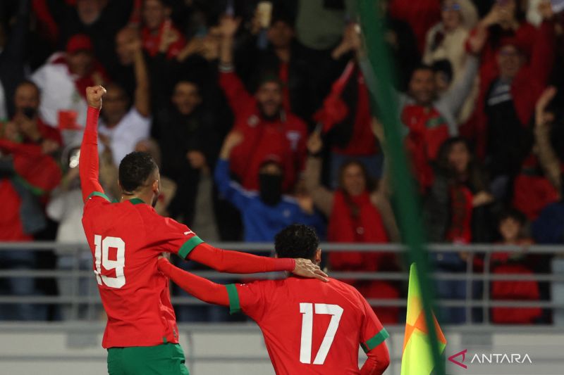 Maroko menang tipis 2-1 di laga persahabatan lawan Brazil