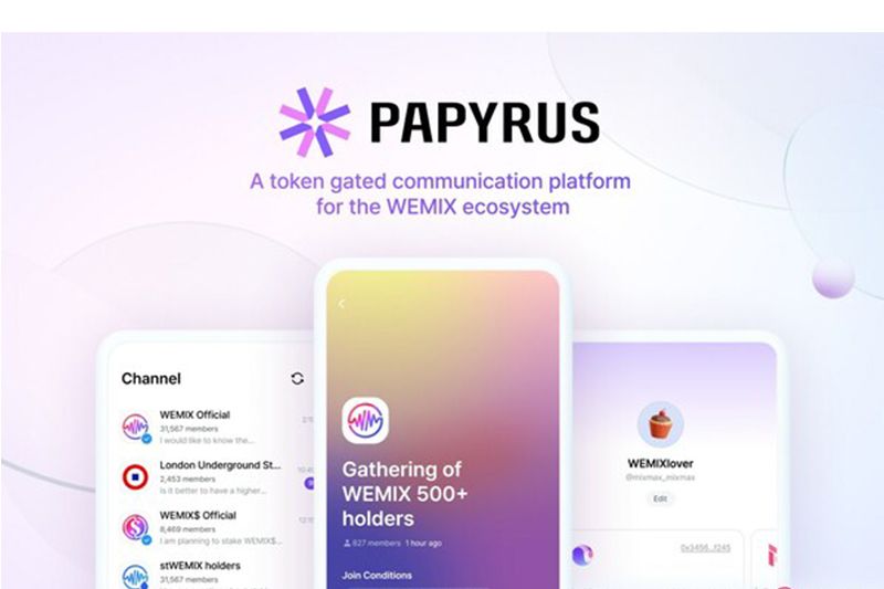 PAPYRUS dari Wemade hadir sebagai aplikasi “token gating messenger” pertama di dunia