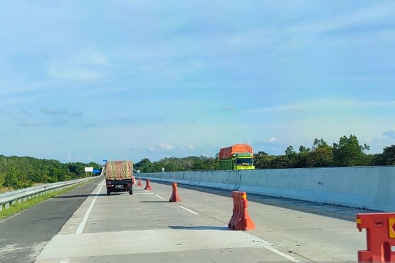 Kondisi Jalan tol ruas Sumsel-Lampung jelang arus mudik