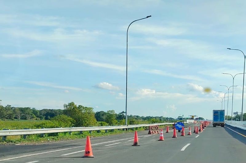 Kondisi Jalan tol ruas Sumsel-Lampung jelang arus mudik