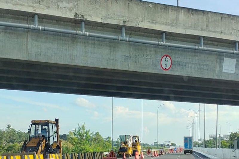 Kondisi Jalan tol ruas Sumsel-Lampung jelang arus mudik