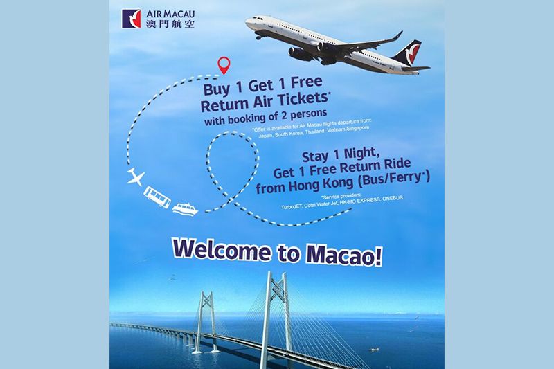 Macao Government Tourism Office Luncurkan Program “Buy One Get One Free” untuk Tiket Pesawat, Bus, dan Feri