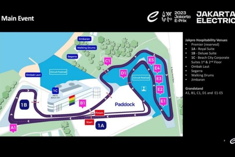 Tribune Formula E Jakarta siap tampung hingga 12.000 orang