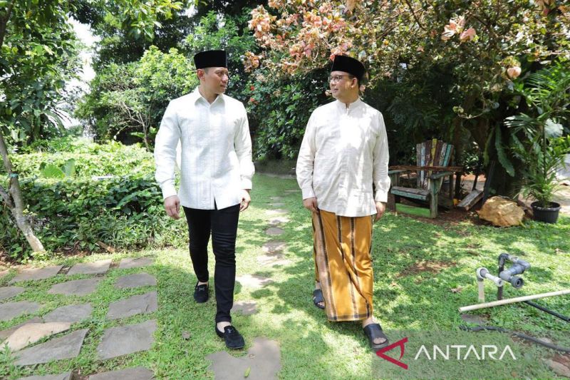 Silaturahim Lebaran, AHY kunjungi Anies dan Salim Segaf