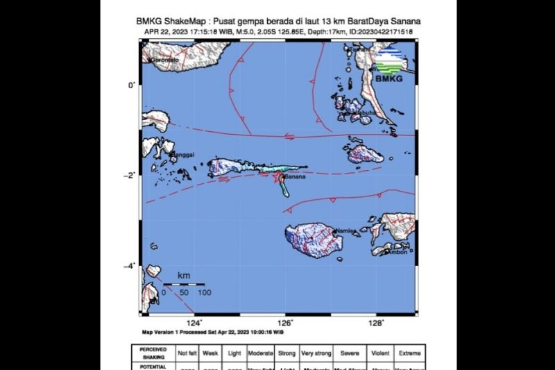 Gempa Magnitudo 5,0 guncang Kepulauan Sula, tidak ada peringatan tsunami: PMKG