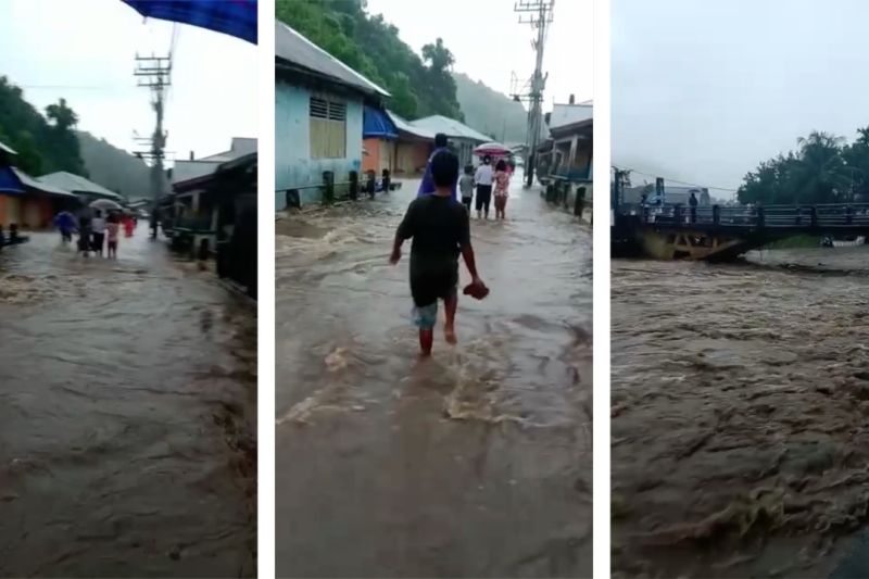 Banjir melanda Desa Tongute Ternate di Halmahera Barat