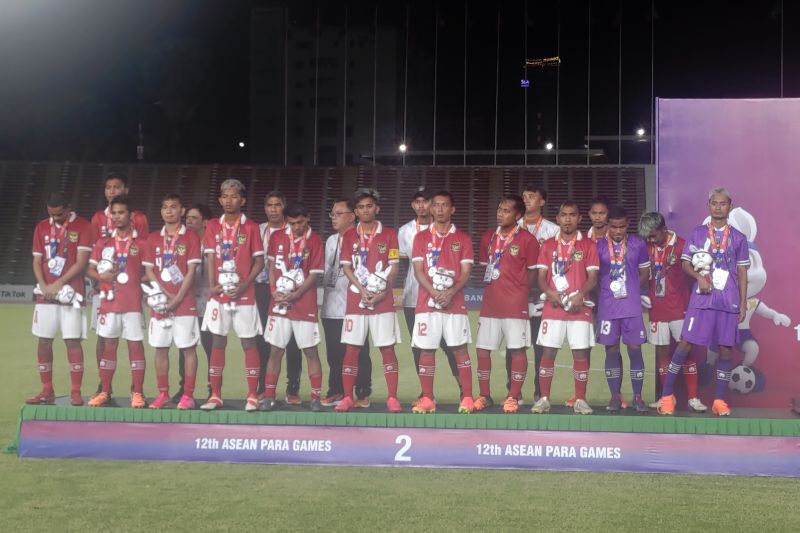 Indonesia meraih medali perak sepak bola CP setelah kalah adu penalti