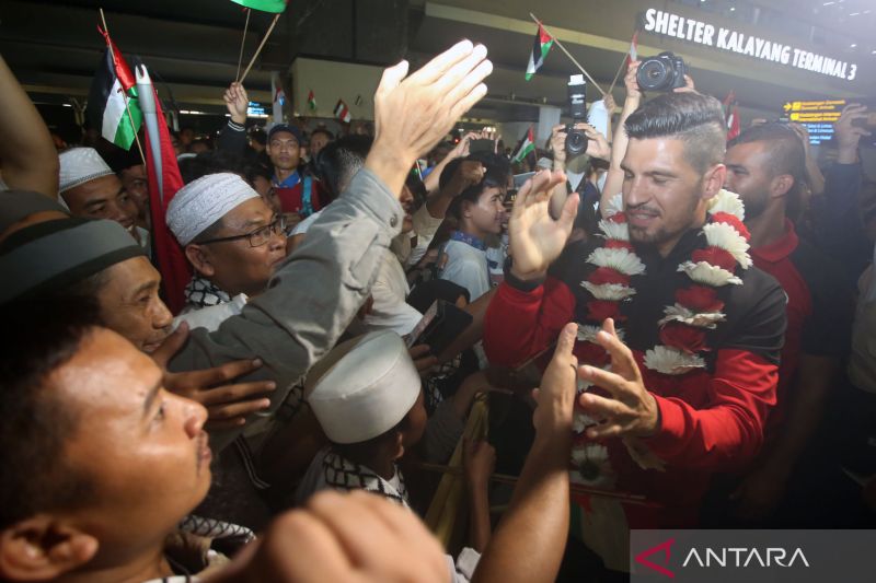 Jelang laga persahabatan, Timnas Palestina tiba di Indonesia