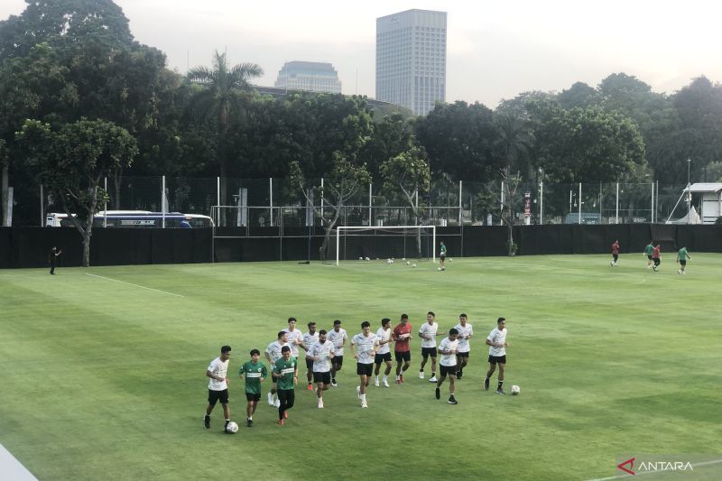 Tim Indonesia mempersiapkan hari pertandingan FIFA melawan Argentina