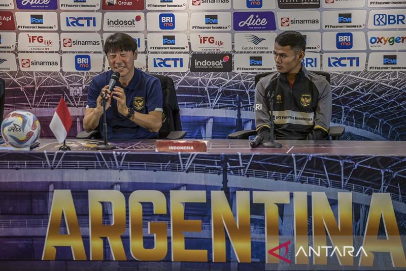 Konferensi pers jelang FIFA Matchday Indonesia-Argentina