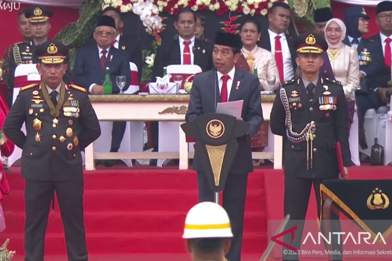 Presiden menyerukan persamaan di depan hukum pada ulang tahun ke-77 polisi