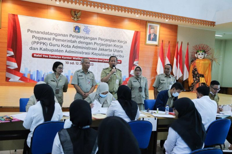 Ribuan guru P3K Jakut-Kepulauan Seribu perpanjang perjanjian kerja