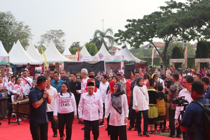 Ganjar Pranowo dampingi Wapres Ma'ruf di Puncak Hari Anak Nasional