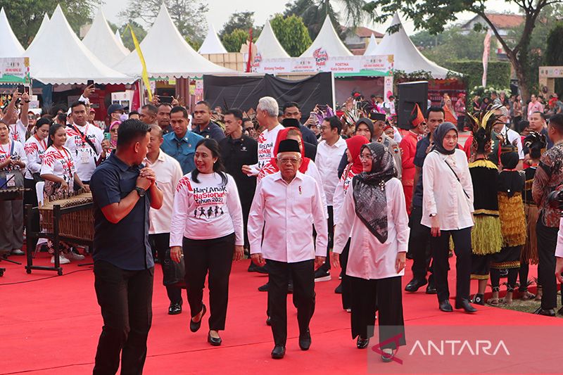 Ganjar Pranowo dampingi Wapres Ma'ruf di Puncak Hari Anak Nasional