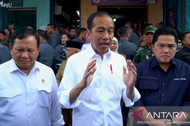 Jokowi sebut harga pangan di Pasar Bululawang Malang murah sekali