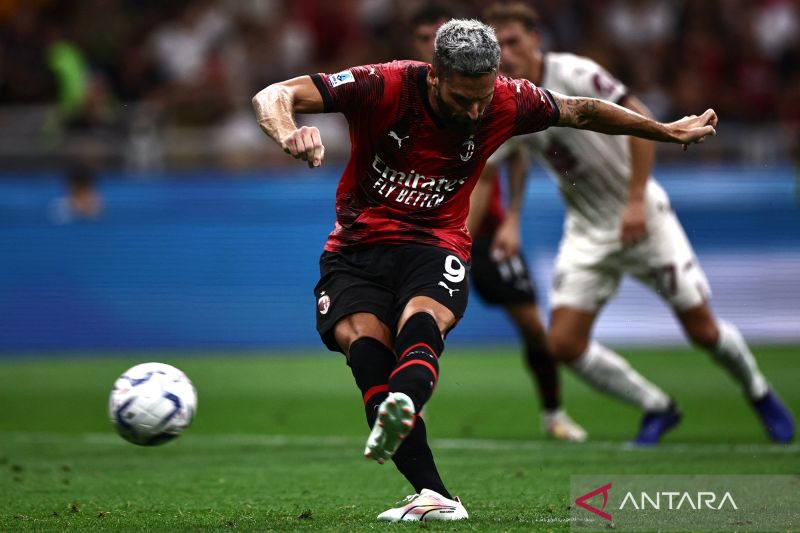Liga Italia – Dua penalti Giroud warnai kemenangan 4-1 AC Milan atas Torino