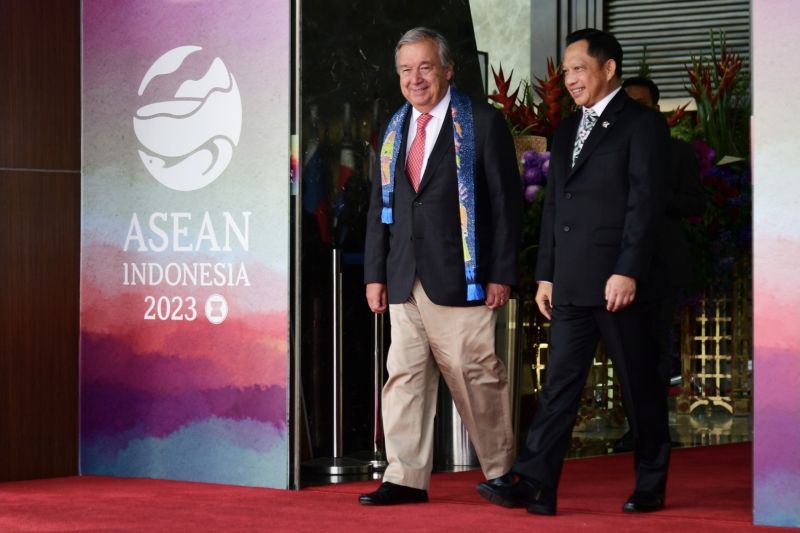 Sekjen Guterres tiba di Indonesia hadiri KTT Ke-13 ASEAN-PBB
