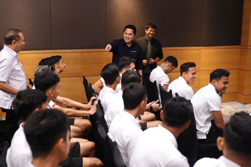 Ketua PSSI semangati pemain timnas Indonesia jelang lawan Turkmenistan