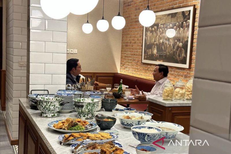 Prabowo bagikan momen pertemuan dengan RK: "Ciloknya raos pisan"