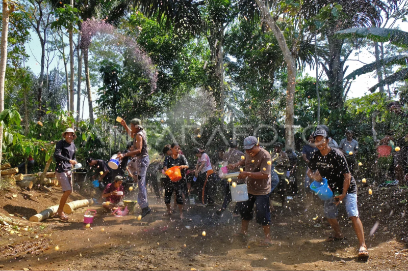 Tradisi Perang Dawet Cendol meminta hujan