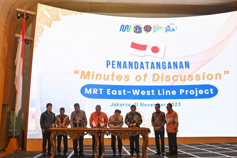 Indonesia dan Jepang menandatangani MoD untuk MRT Jalur Timur-Barat Fase 1