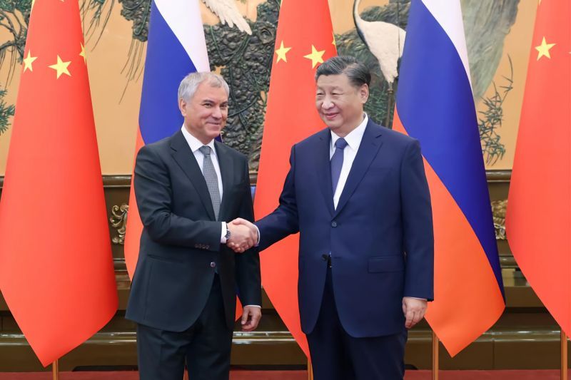 Presiden China bertemu dengan Ketua Duma Negara Rusia di Beijing