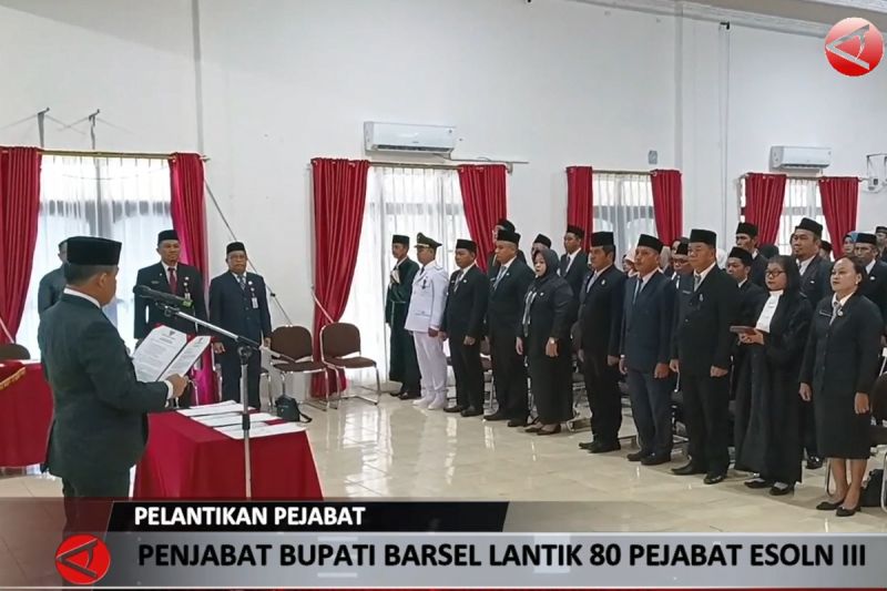 Pj Bupati Barsel lantik 80 pejabat eselon III dan IV