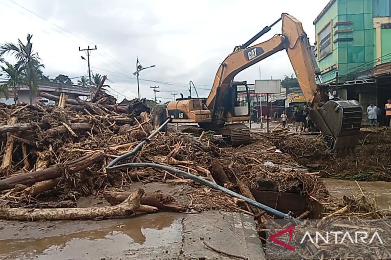 Material Limbah Kayu Akibat Banjir